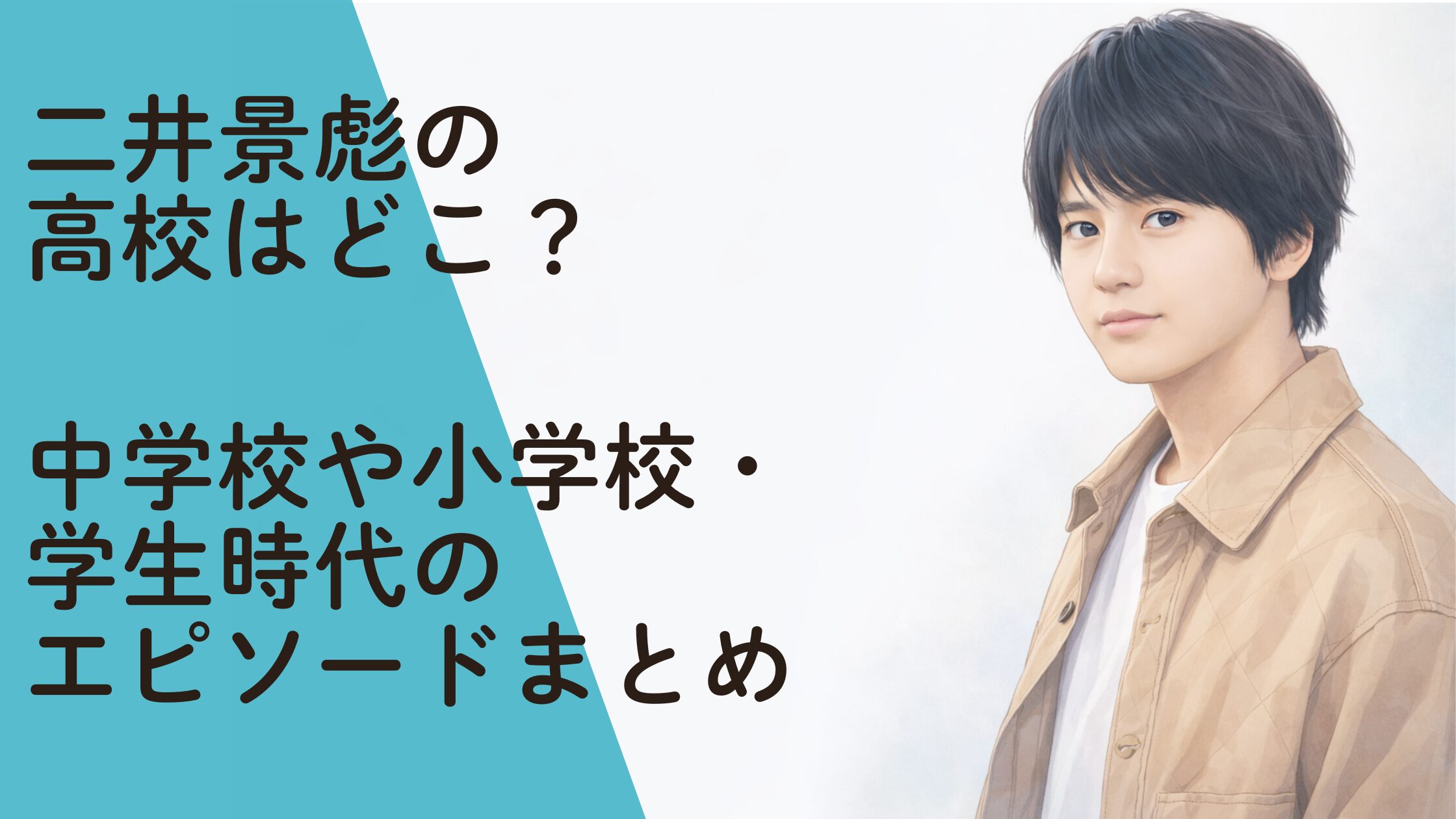 二井景彪の高校はどこ？中学校や小学校・学生時代のエピソードまとめ